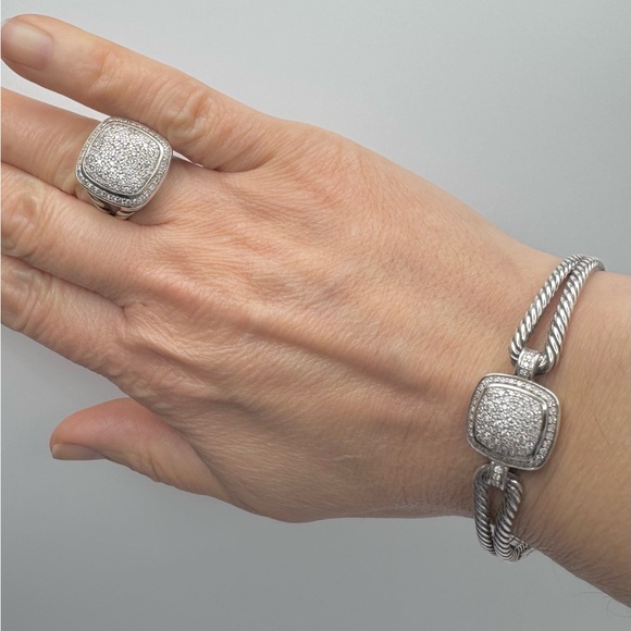 David Yurman Albion 14mm Pave Diamond Ring - Picture 6 of 7